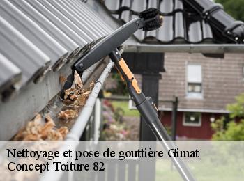 Nettoyage et pose de gouttière gimat-82500 Concept Toiture 82